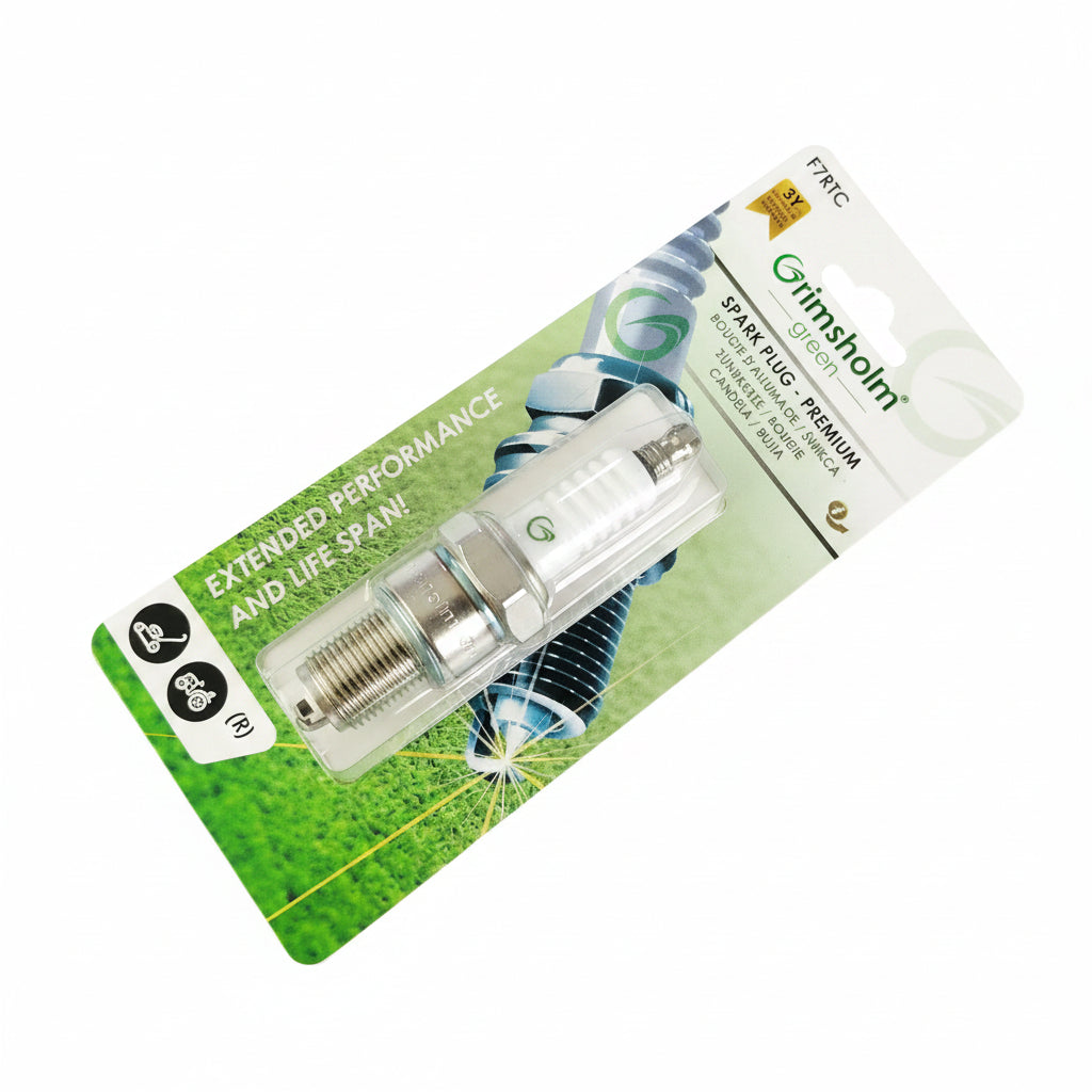 Grimsholm F7RTC Zündkerze in Blister Verpackung Frontansicht