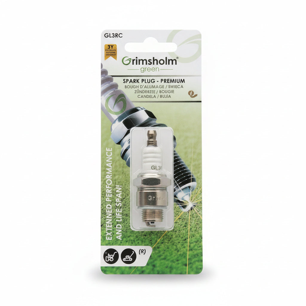 Grimsholm GL3RC Zündkerze in Blister Verpackung Frontansicht