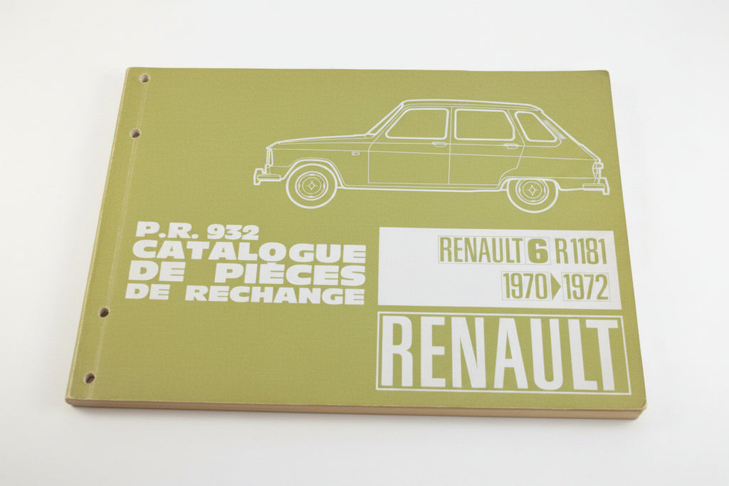 Renault 6 Werkstatthandbuch Ersatzteilliste 1970 1972 R1181