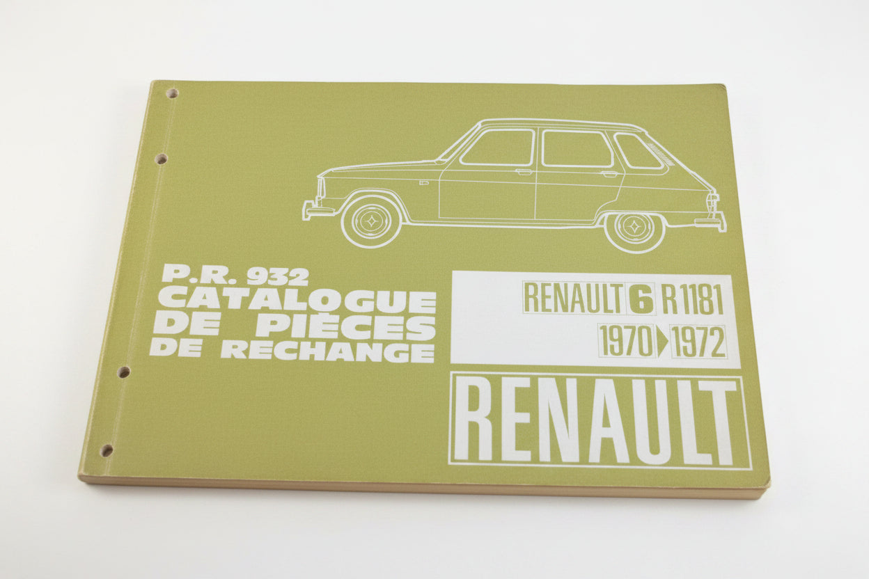 Renault 6 Werkstatthandbuch Ersatzteilliste 1970 1972 R1181