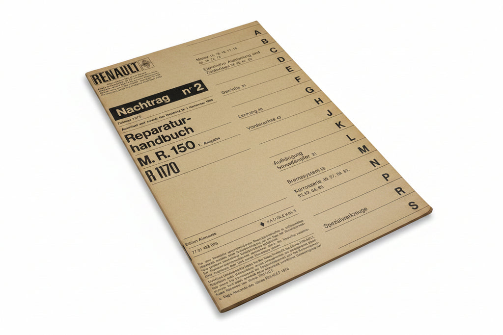 Renault Reparaturhandbuch Nachtrag 1. Ausgabe M.R.150 R1170