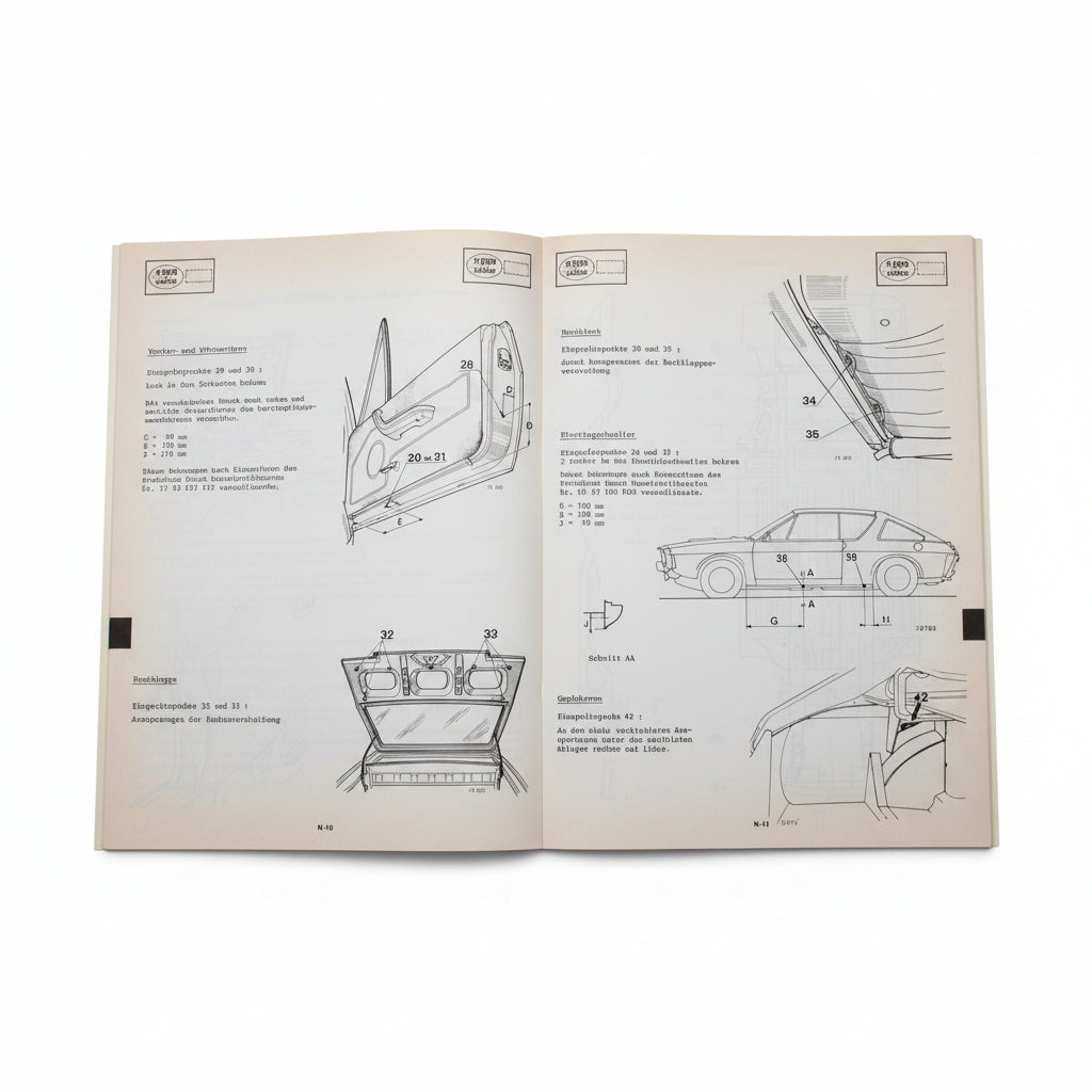 Reparaturanleitung Reparaturhandbuch Karosserie Renault R15 R17 M.R. 186